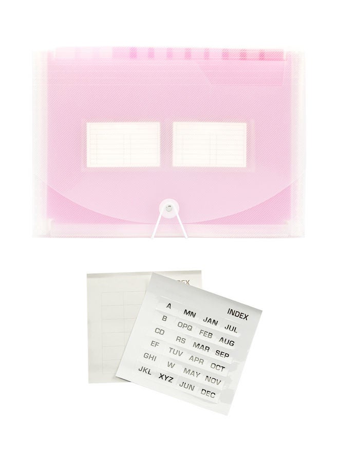 13-Pocket Extended Folder Pink - Image 3