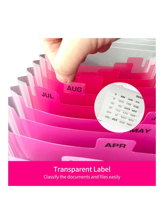 13-Pocket Extended Folder Pink - Image 4