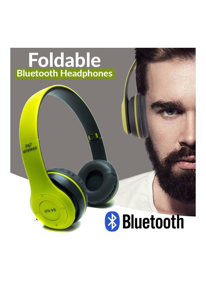 Wireless Bluetooth On-Ear Stereo Foldable Headphone Green - v1626695837/N49275972A_3