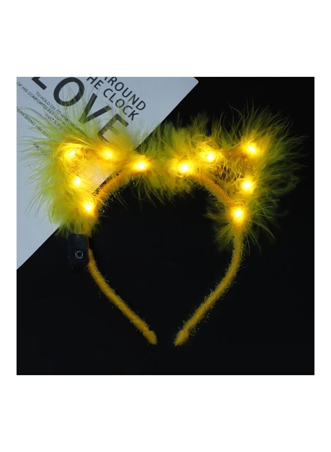 Feather Cat Ear Headband With LED Light - Image 2