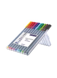 STAEDTLER Triplus Fine Liner Tips Pen Set, Pack Of 10 Multicolour  - Image 2
