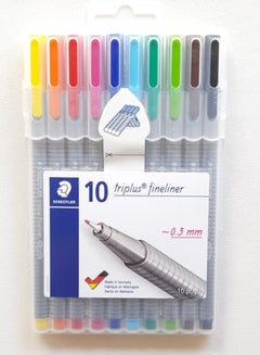 STAEDTLER Triplus Fine Liner Tips Pen Set, Pack Of 10 Multicolour  - Image 3