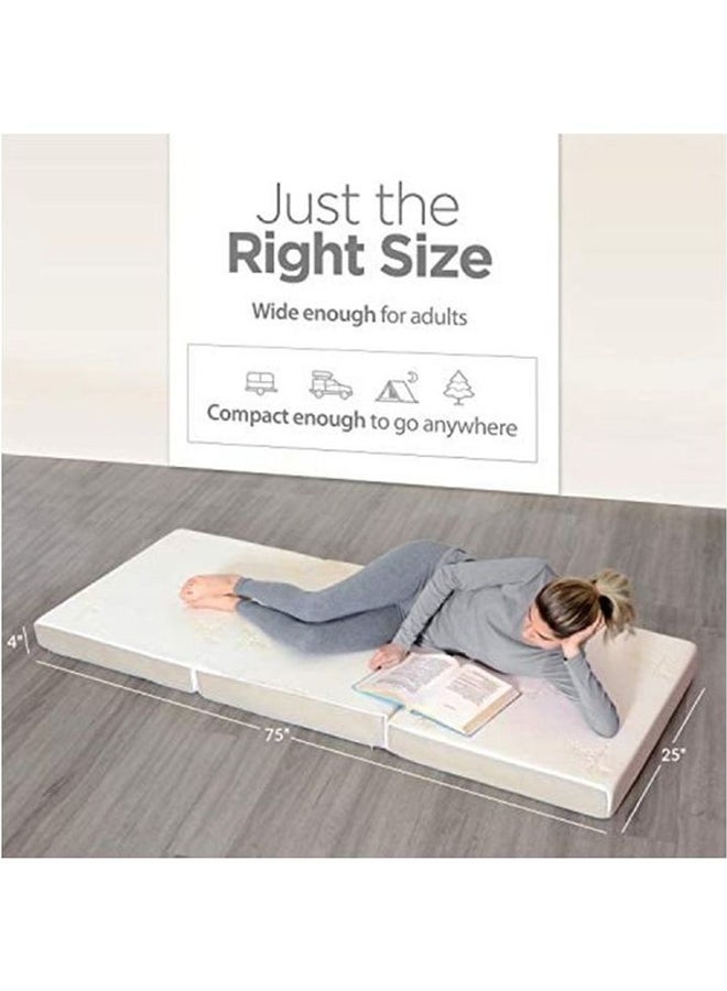 Milliard Single Tri-Fold Mattress With Washable Cover White 190x63x10cm - Image 4