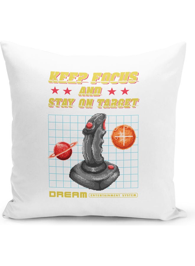 Gaming Design Decorative Throw Pillow White - Image 1