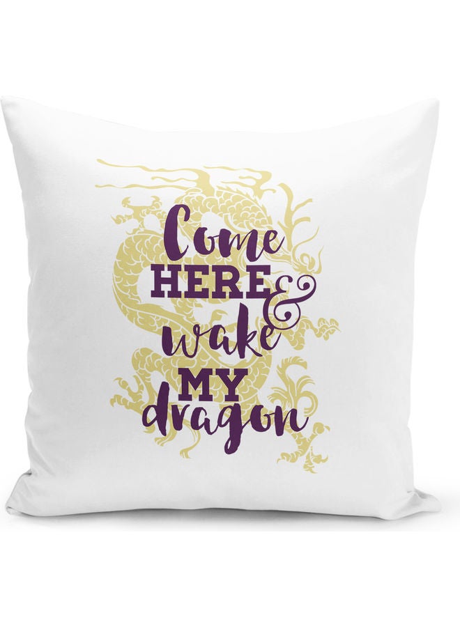 وسادة زينة مطبوع عليها عبارة مقتبسة "Be A Dragon" منتج متعدد الألوان - Image 1