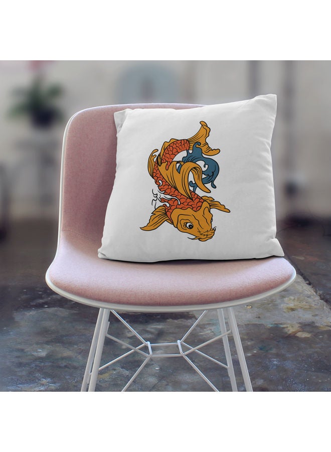 Dragon Fish Design Decorative Throw Pillow Pillow Multicolour - Image 3
