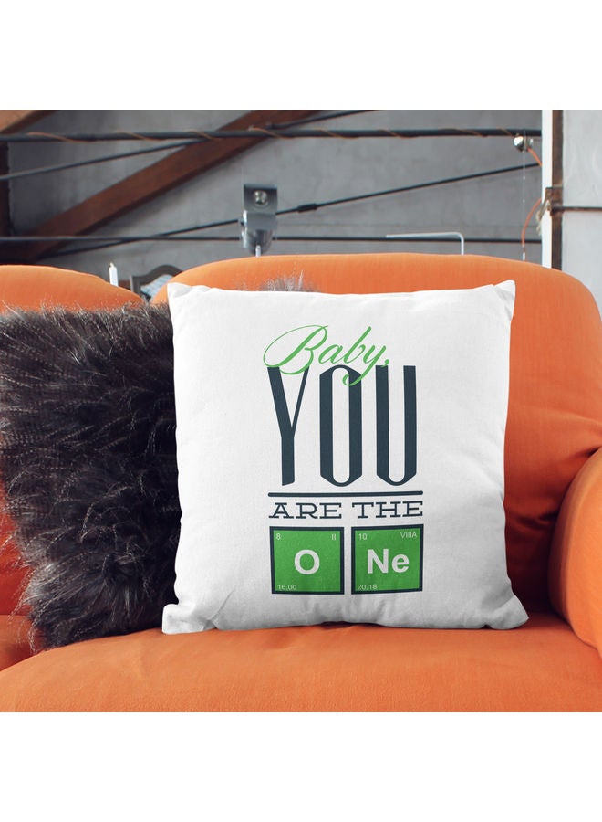 وسادة زينة بتصميم مطبوع عليه عبارة "Baby You Are The One" متعدد الألوان - Image 2