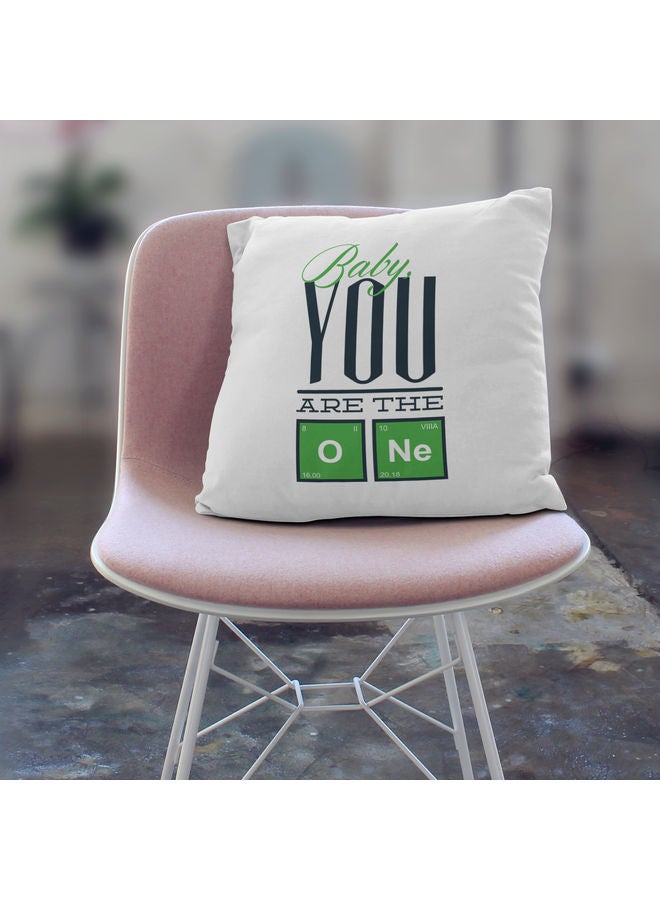 وسادة زينة بتصميم مطبوع عليه عبارة "Baby You Are The One" متعدد الألوان - Image 3