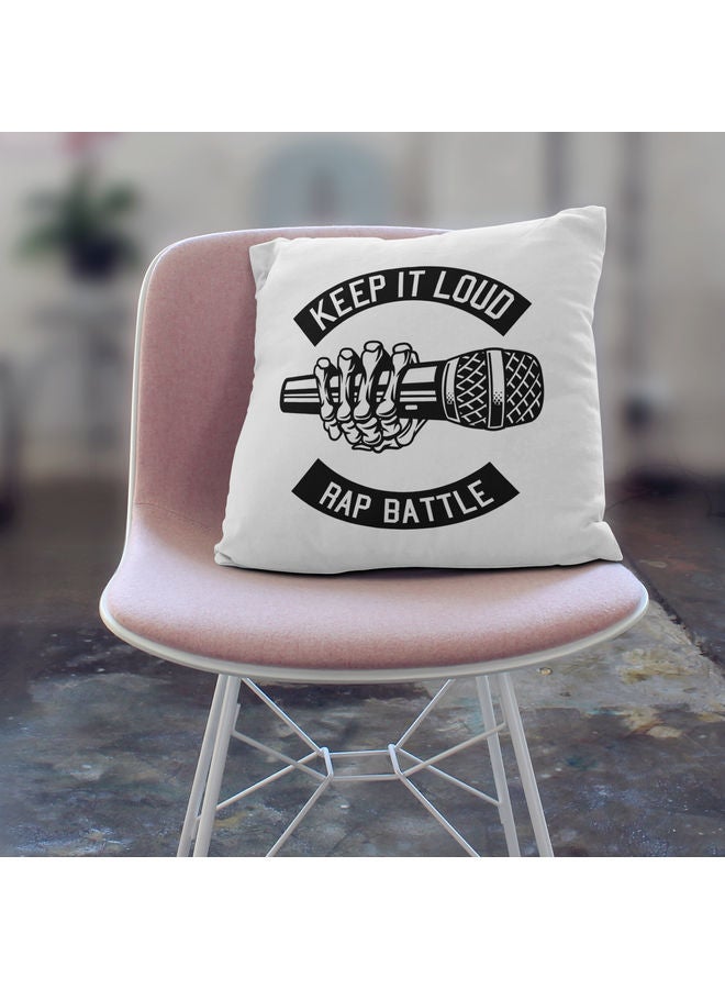 Generic - Rap Battle Design Decorative Pillow White/Black - Image 1