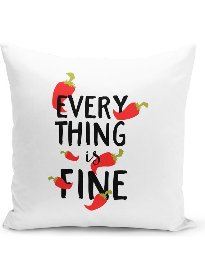 Spicy Decorative Throw Pillow White - Image 1