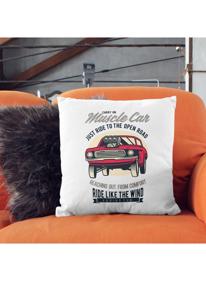 Muscle Car Themed Decorative Throw Pillow Multicolour 40x40cm - Image 2