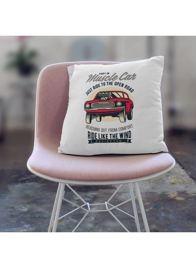 Muscle Car Themed Decorative Throw Pillow Multicolour 40x40cm - Image 3