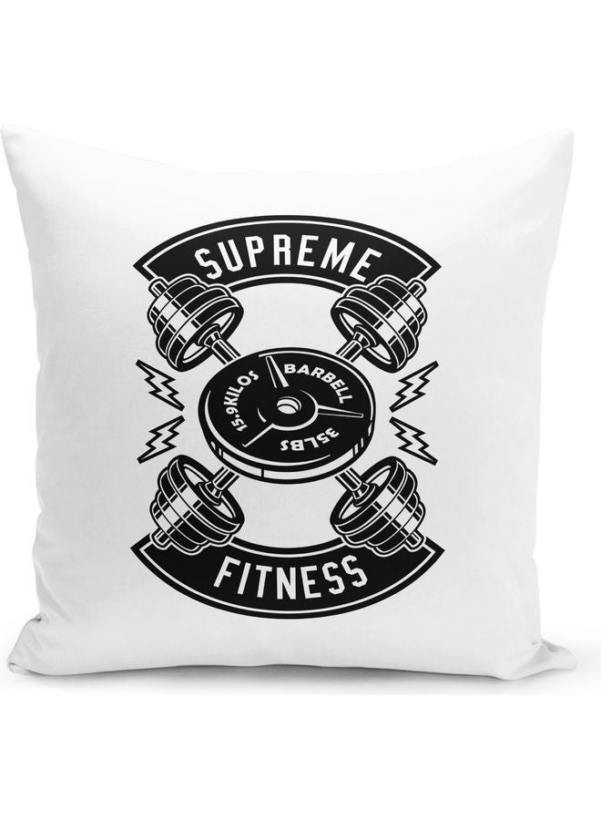 Supreme Fitness Decorative Pillow White/Black - Image 1