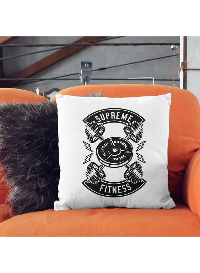 Supreme Fitness Decorative Pillow White/Black - Image 2