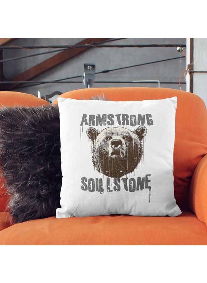 Armstrong Printed Decorative Throw Pillow White/Grey 40x40cm - Image 2