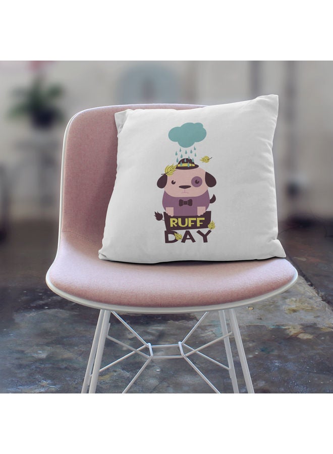 Ruff Day Decorative Throw Pillow White - Image 3