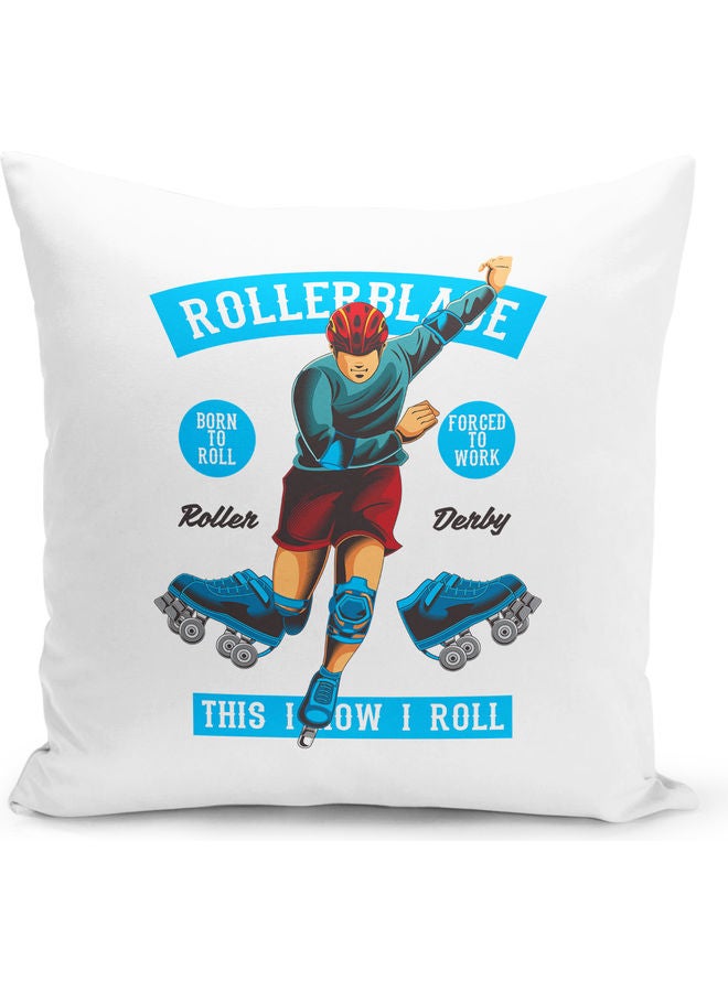 Roller Blade Design Decorative Throw Pillow Multicolour 40x40cm - Image 1