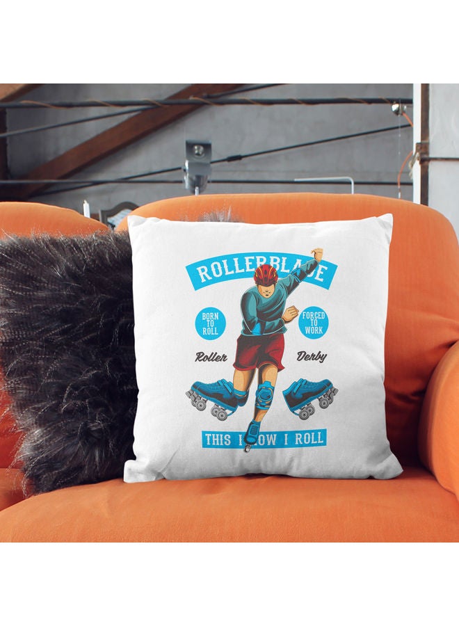 Roller Blade Design Decorative Throw Pillow Multicolour 40x40cm - Image 2