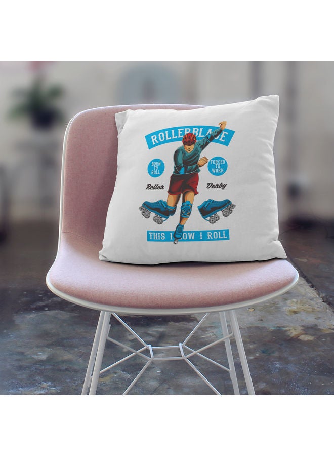 Roller Blade Design Decorative Throw Pillow Multicolour 40x40cm - Image 3