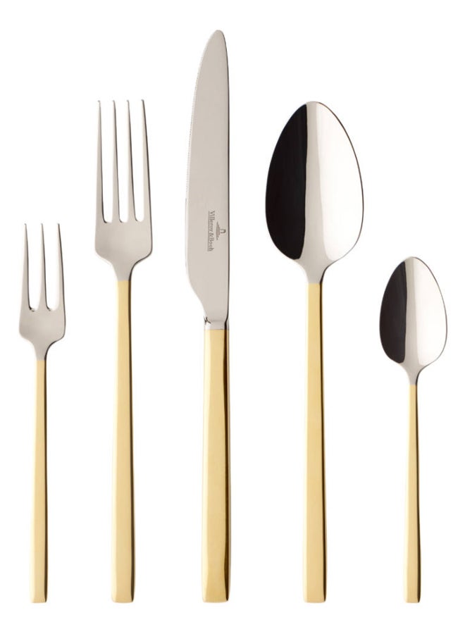 30-Piece La Classic Flatware Set Silver/Gold 49 x 34cm - v1626699215/N49108087A_1