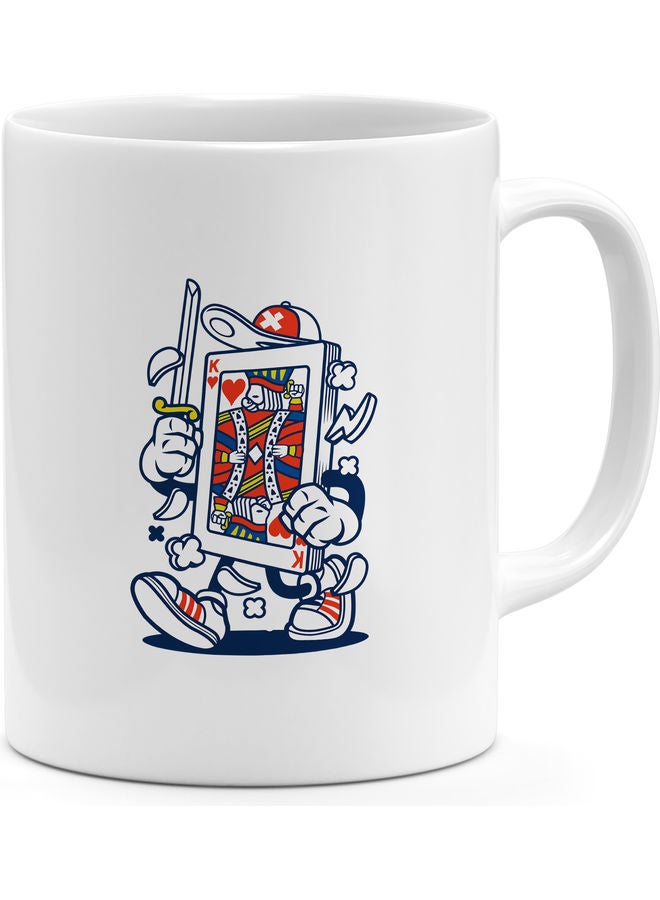 King Of All Printed Coffee Mug White/Red/Blue - Image 1