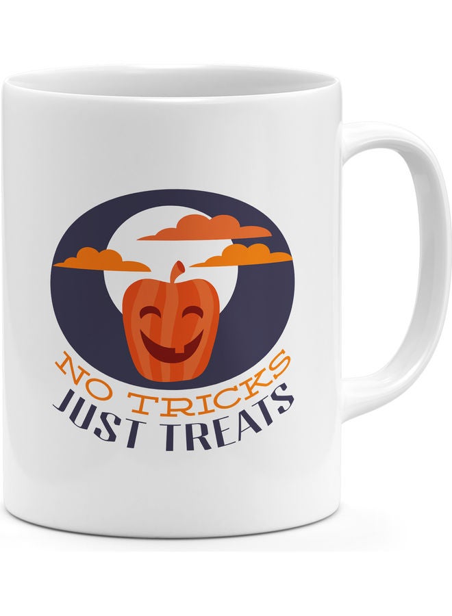 No Tricks Design Printed Coffee Mug White - Image 1