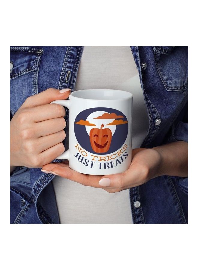No Tricks Design Printed Coffee Mug White - Image 3