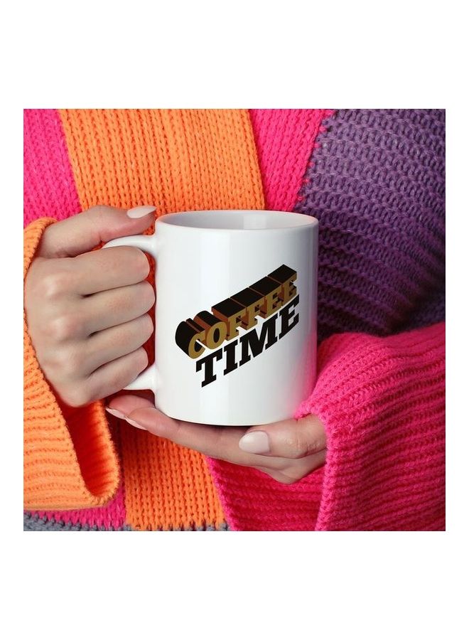 Printed Coffee Mug White/Brown - Image 2