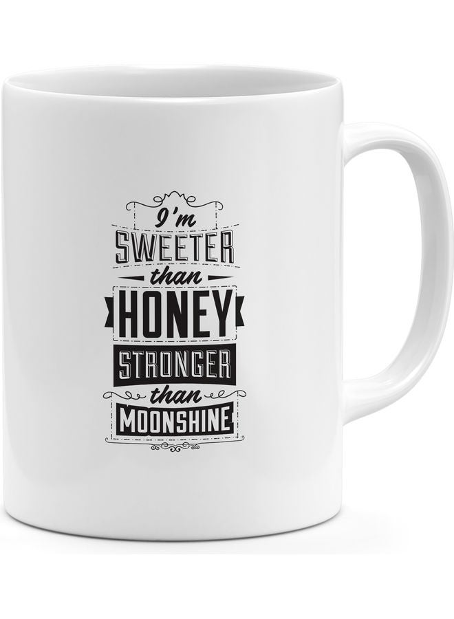 Moonshine Quote Coffee Mug White/Black - Image 1