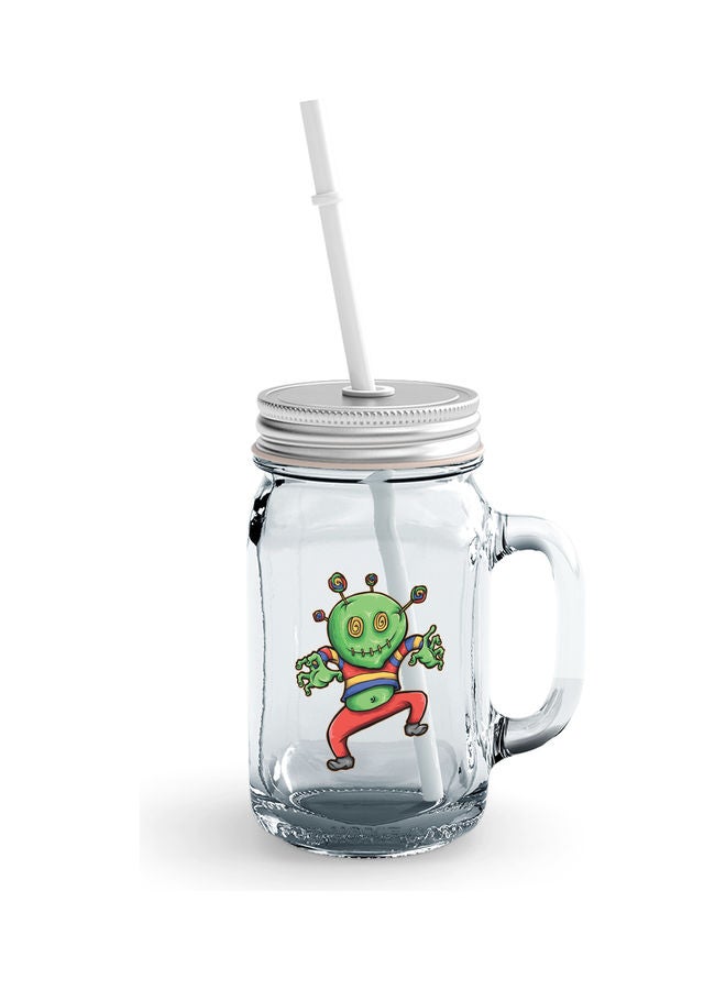 Funny Alien Jar With Straw Multicolour