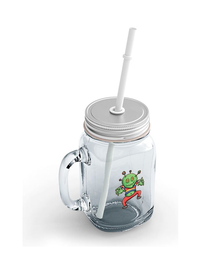 Funny Alien Jar With Straw Multicolour