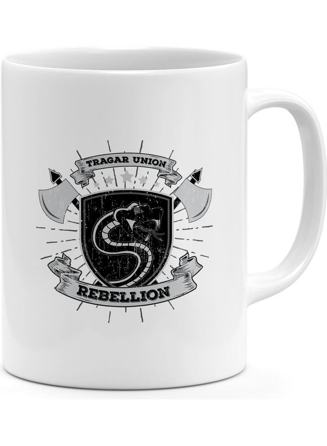 Tragar Union Design Coffee Mug White - Image 1