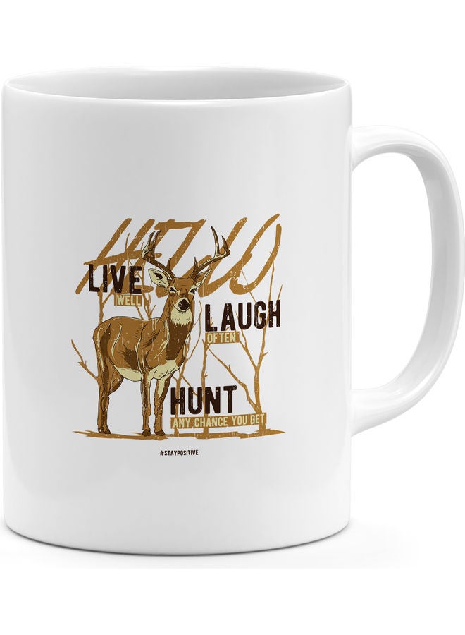Live Well Quote Design Coffee Mug White - Image 1