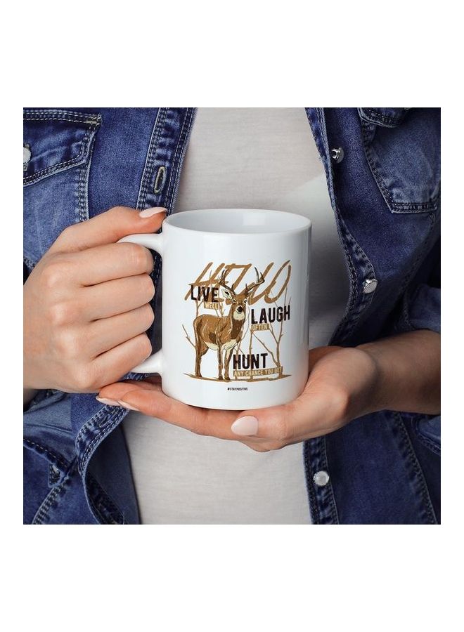 Live Well Quote Design Coffee Mug White - Image 3