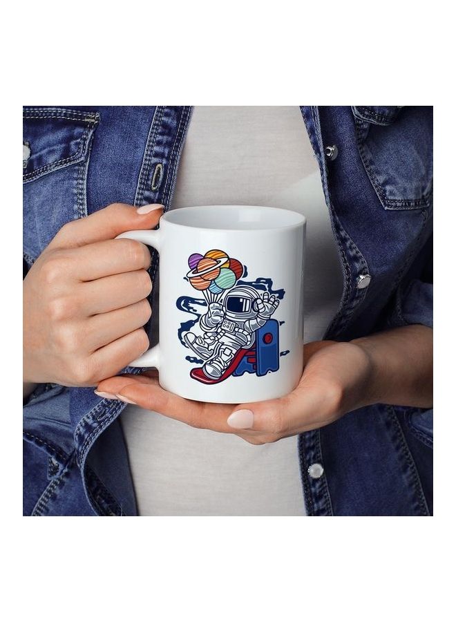 Chilling Astronaut Design Coffee Mug Multicolour - Image 3
