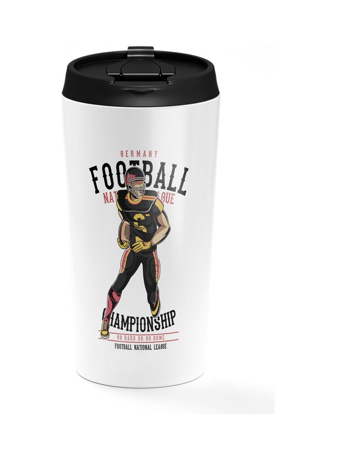 كوب من الستانلس ستيل بطبعة عبارة "American Footbal" متعدد الألوان - Image 1