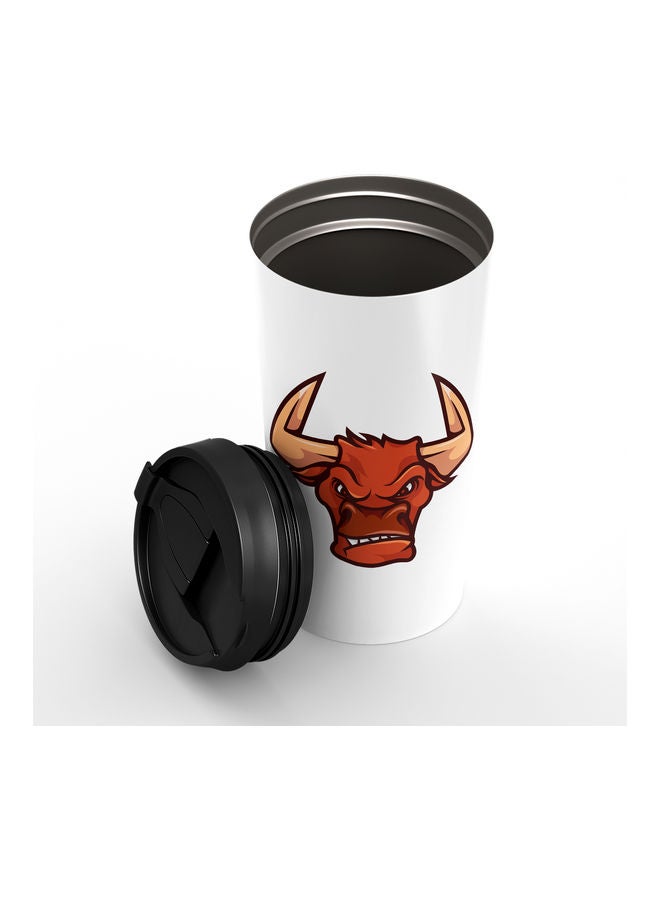 Generic - Angry Red Bull Design Double Walled Tumbler Multicolour - Image 1