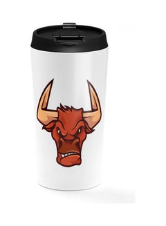 Angry Red Bull Design Double Walled Tumbler Multicolour