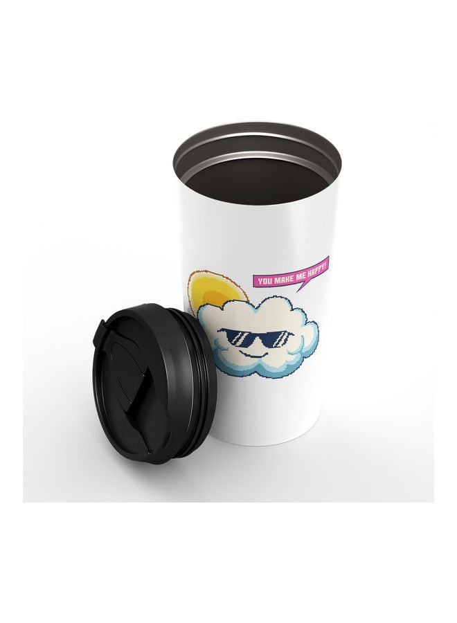 Clouds Funny Stainless Steel Tumbler Multicolour - Image 2