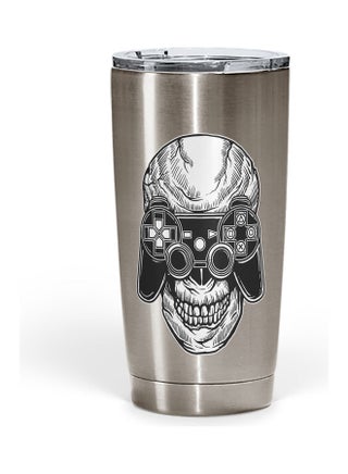 Old PS Controller Skull Stainless Steel Tumbler With Lid Multicolour - v1626702060/N49298954A_1