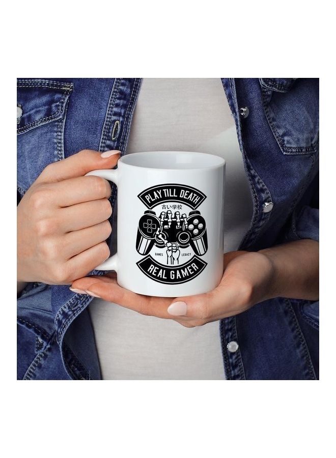 Real Gamer Design Coffee Mug White  - Image 3