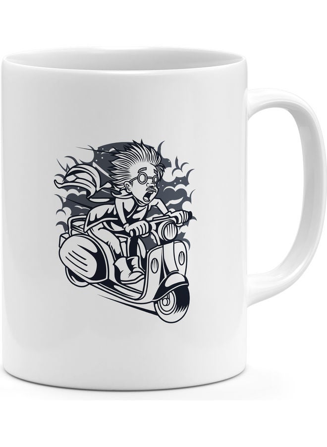 Einstein Printed Coffee Mug White/Black - Image 1
