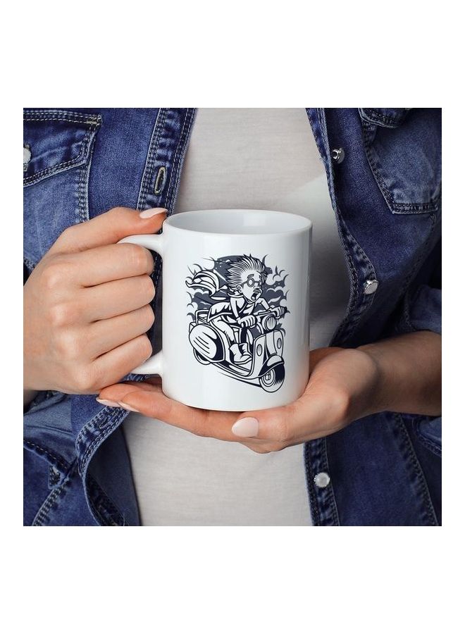 Einstein Printed Coffee Mug White/Black - Image 3