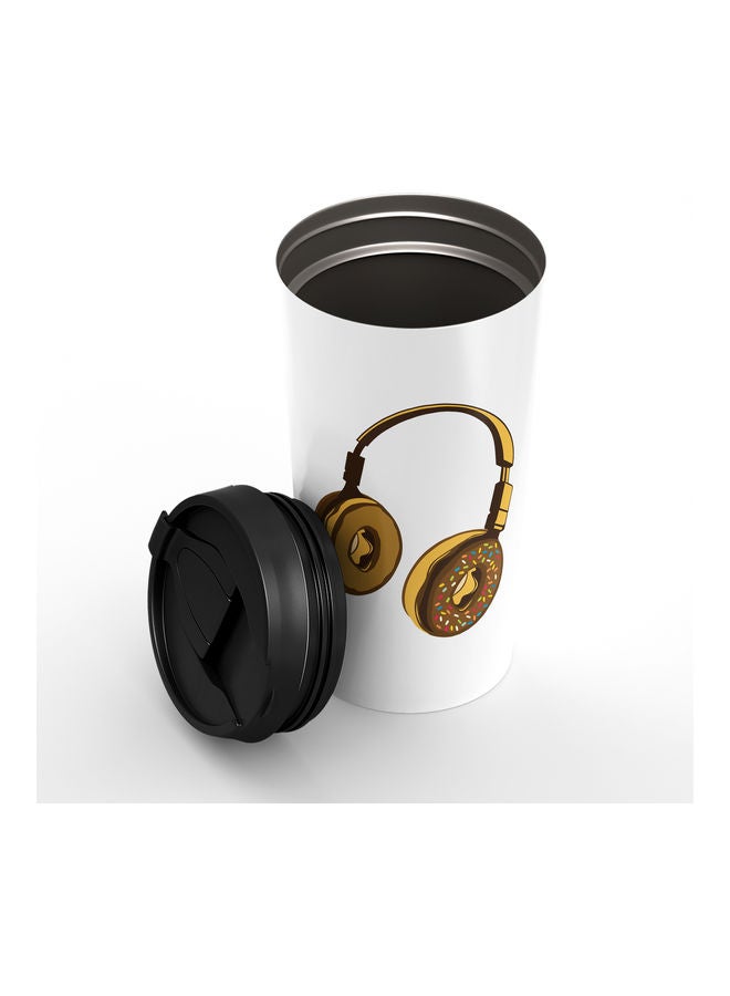 Headphones Donut Stainless Steel Tumbler With Lid Multicolour - Image 2
