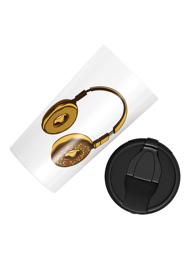 Headphones Donut Stainless Steel Tumbler With Lid Multicolour - Image 3