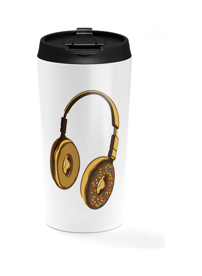 Headphones Donut Stainless Steel Tumbler With Lid Multicolour - Image 1