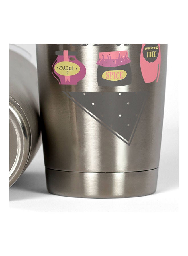 Sugar Spice Quote Stainless Steel Tumbler With Lid Multicolour  - Image 3