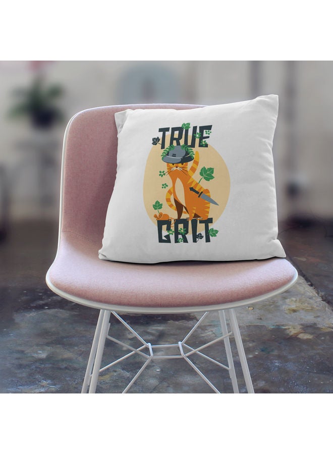 True Grit Cat Design Decorative Pillow Multicolour - Image 2