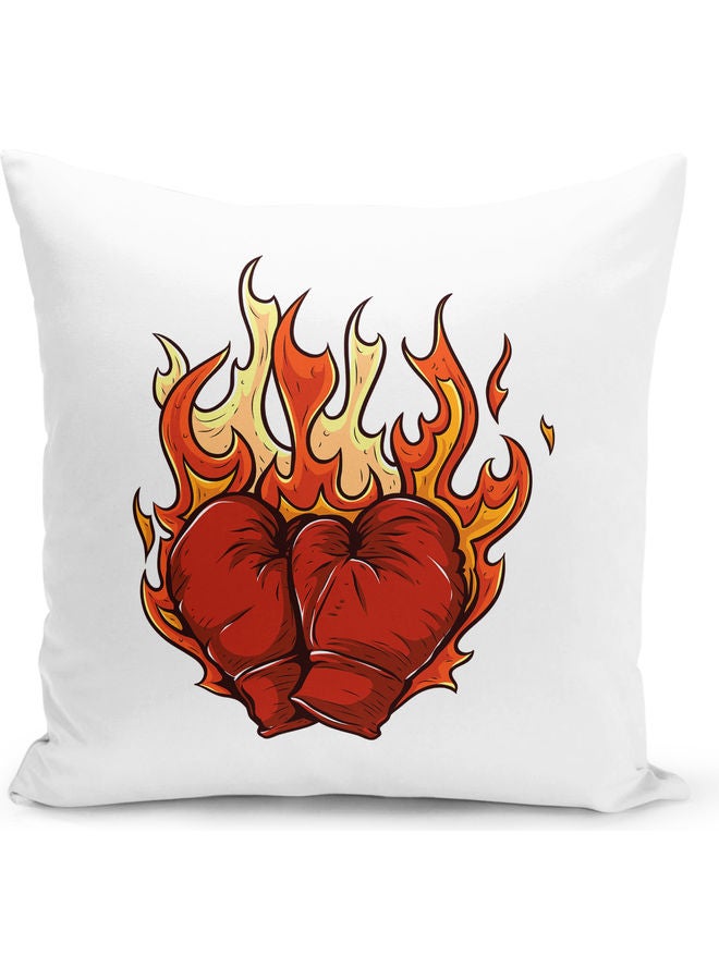Red Boxing Glove Design Throw Pillow Multicolour  - Image 1