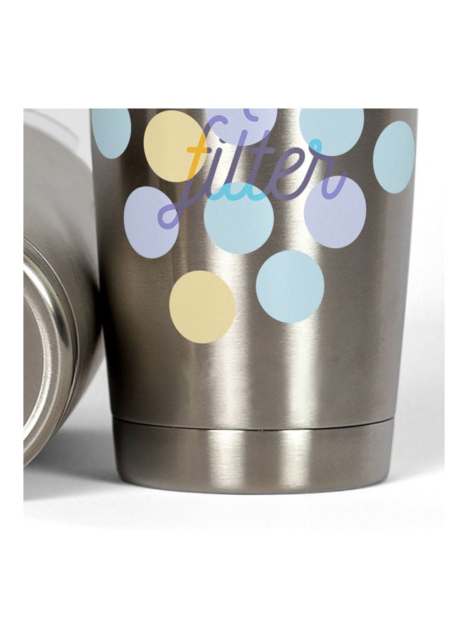 No Filter Quote Stainless Steel Tumbler With Lid Multicolour  - Image 3